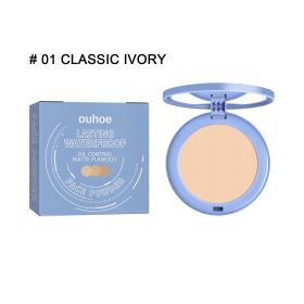 OUHOE Oil-Control Pressed Face Powder, Ivory, 8 g