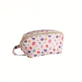 Minimalist Travel Clothes Zipper Bag, Lightweight Underwear Organizer, Dustproof Storage Bag (Color: Pink Strawberry)